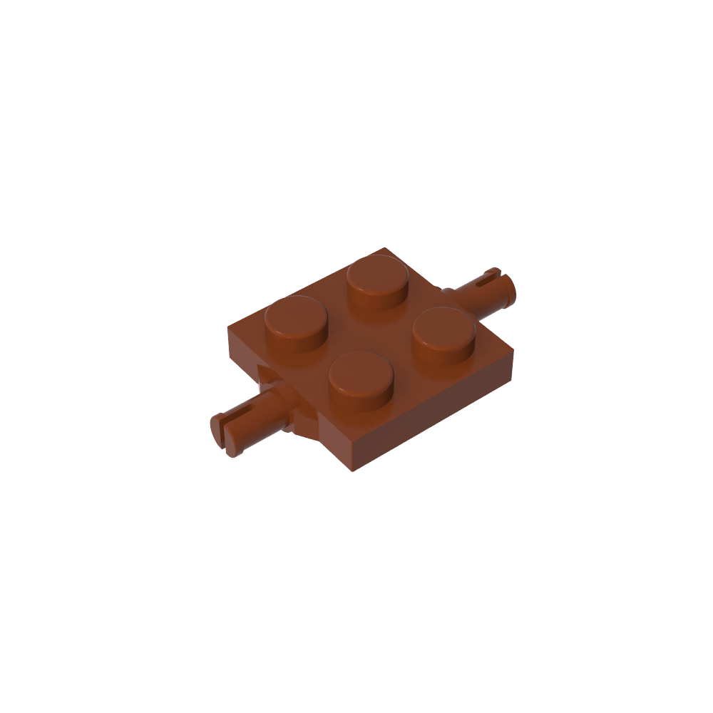 Plaque spéciale 2 x 2 avec supports de roues-MyGobricksFr