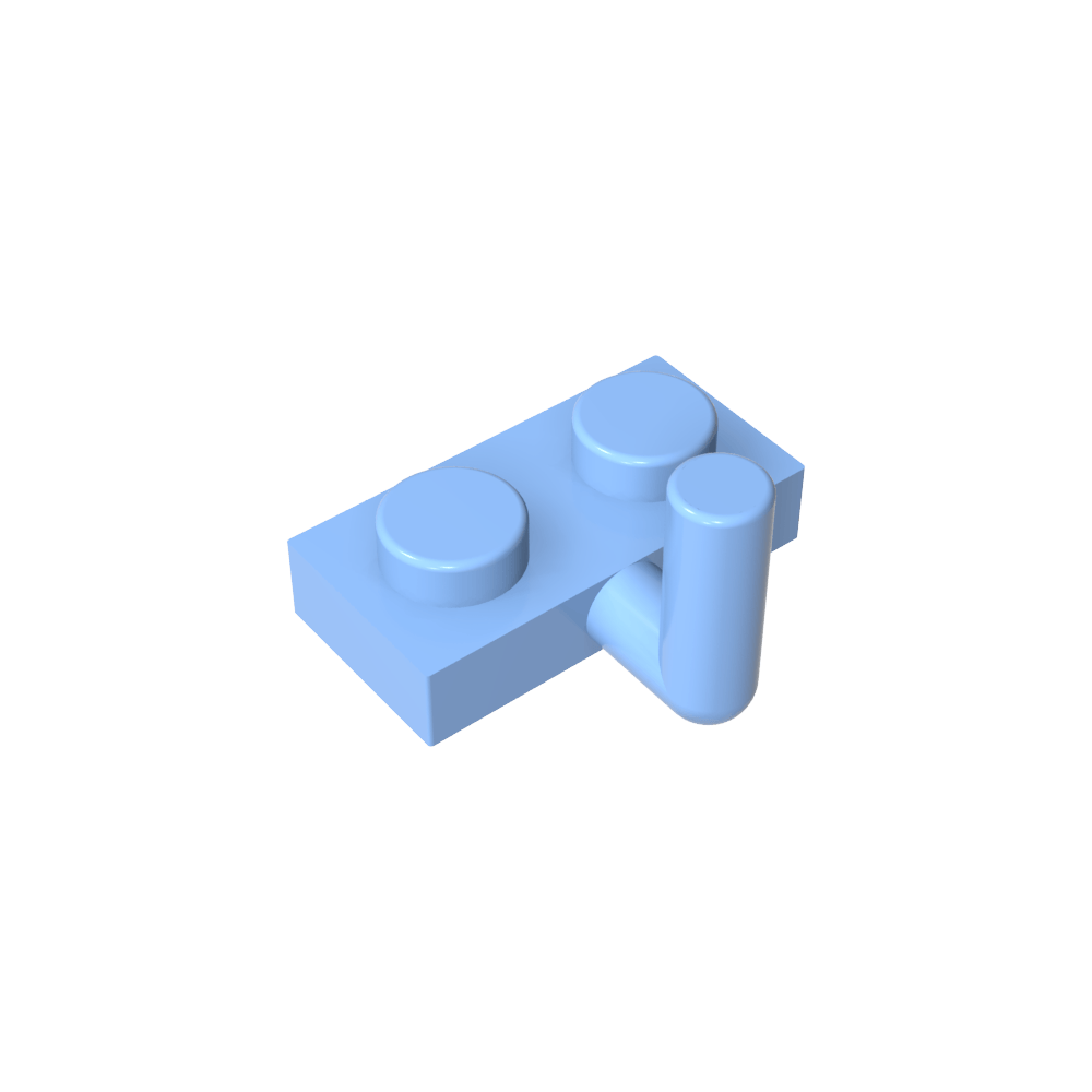 Plaque spéciale 1 x 2 avec bras relevé [Bras horizontal 6 mm]-MyGobricksFr