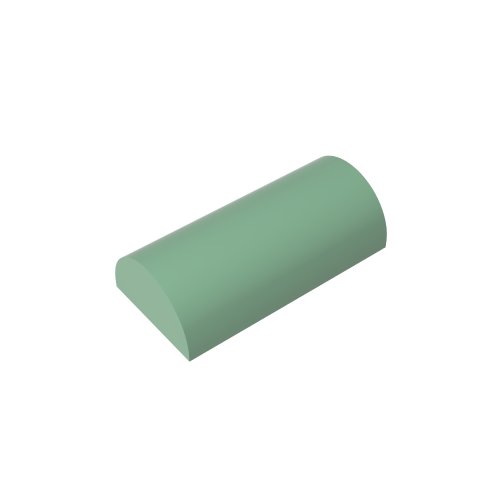 Brique cintrée 2 x 4 sans montants, dessus incurvé-MyGobricksFr