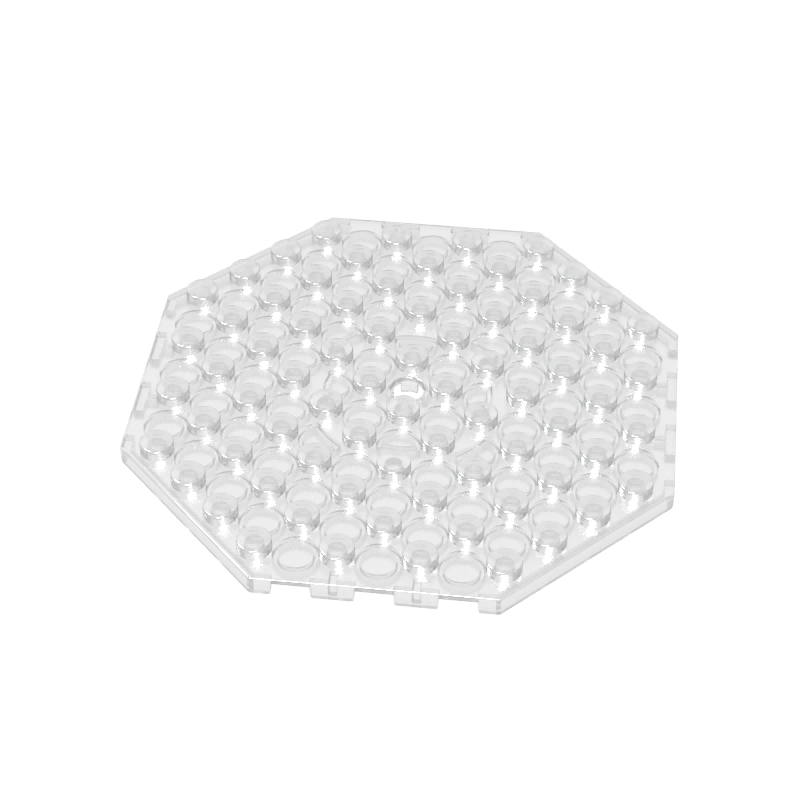 Assiette spéciale octogonale 10 x 10 avec trou-MyGobricksFr