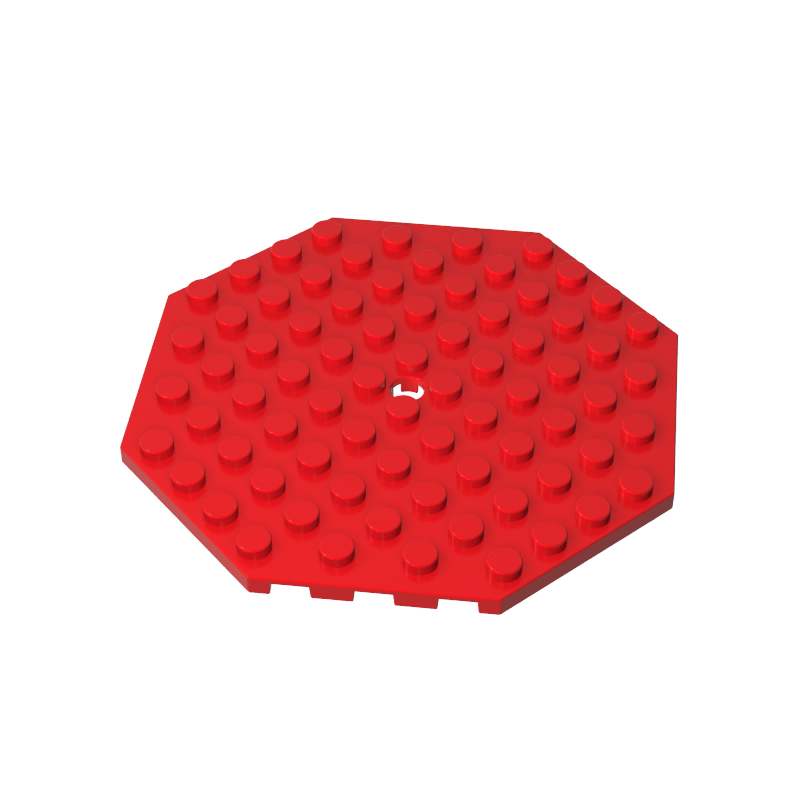 Assiette spéciale octogonale 10 x 10 avec trou-MyGobricksFr
