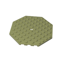 Assiette spéciale octogonale 10 x 10 avec trou-MyGobricksFr