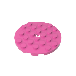 Assiette ronde 6 x 6 avec trou-MyGobricksFr