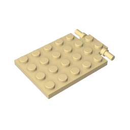 Plaque spéciale 4 x 6 avec charnière à trappe [Longues goupilles]-MyGobricksFr