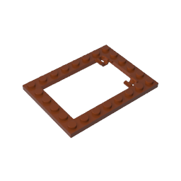 Plaque spéciale 6 x 8 Cadre de trappe horizontal [Porte-goupilles longs]-MyGobricksFr