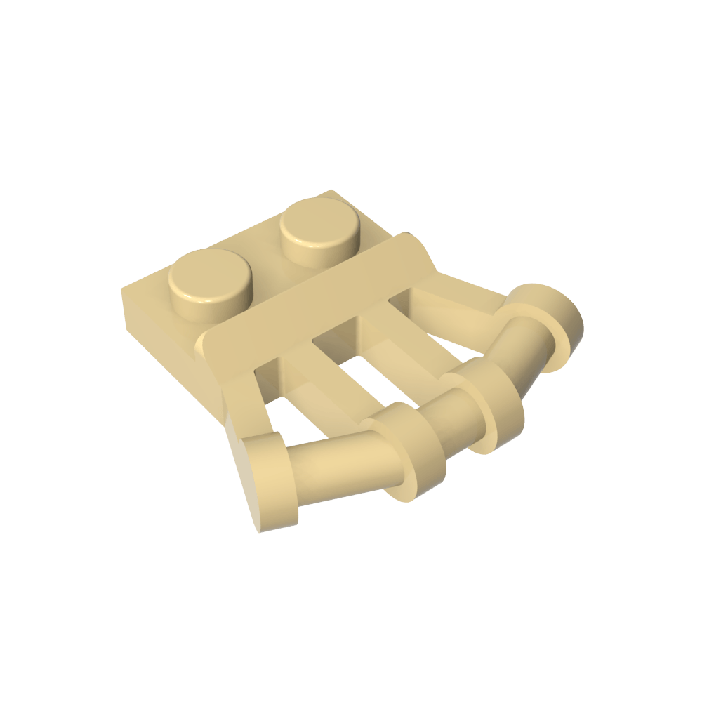 Assiette spéciale 1 x 2 avec poignées inclinées sur le côté-MyGobricksFr