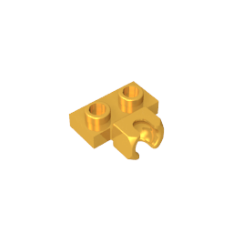 Plaque spéciale 1 x 2 5,9 mm, coupelle centrale latérale-MyGobricksFr