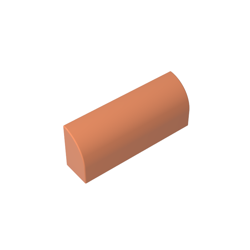 Brique courbe 1 x 4 x 1 1/3 sans montants, dessus incurvé-MyGobricksFr