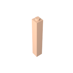 Brique 1 x 1 x 5 avec montant ouvert ou creux obturé-MyGobricksFr