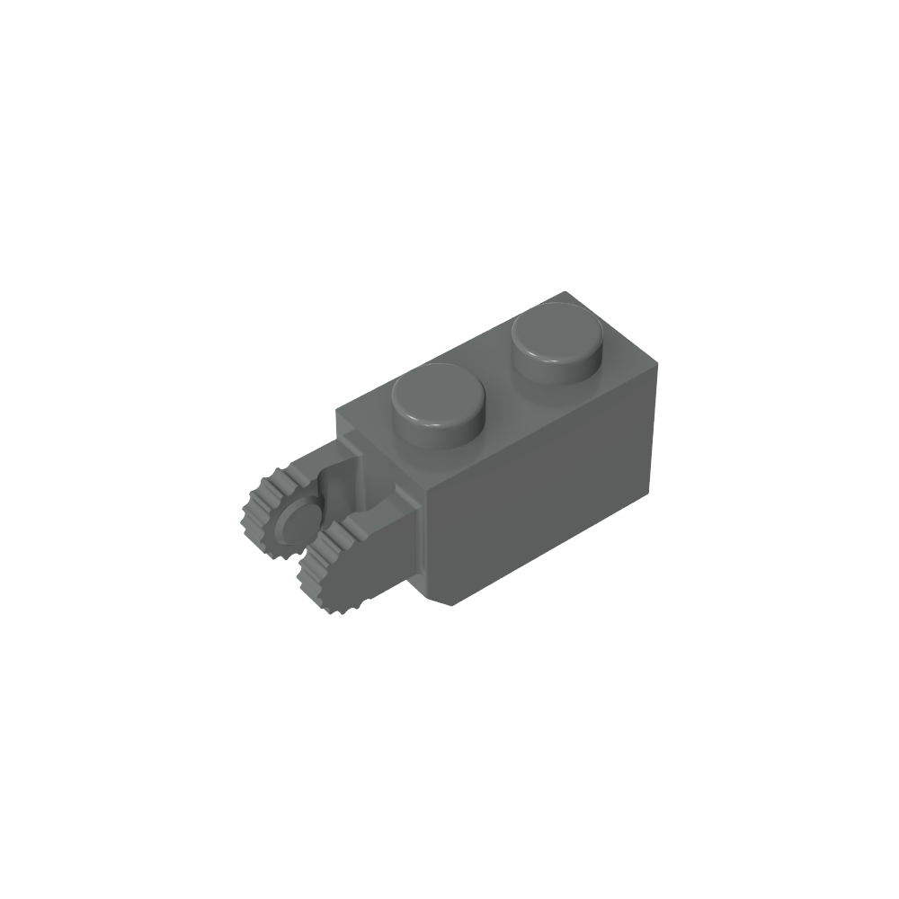 Brique à charnière 1 x 2, verrouillage à 2 doigts, extrémité verticale, 9 dents-MyGobricksFr
