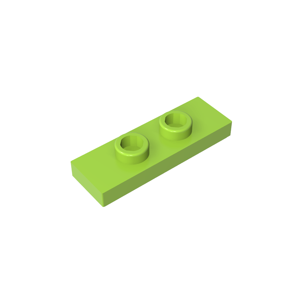 Plaque spéciale 1 x 3 avec 2 goujons rainurés et porte-goujons intérieur (cavalier)-MyGobricksFr