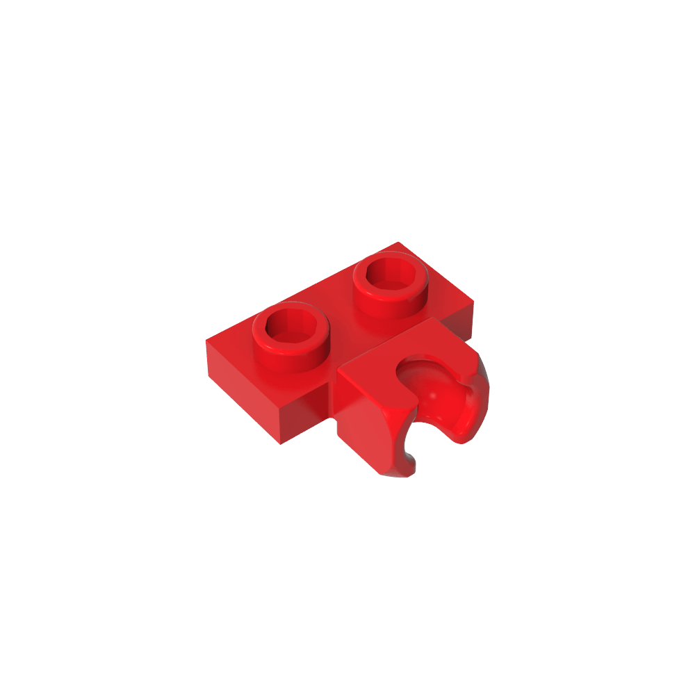 Plaque spéciale 1 x 2 5,9 mm, coupelle centrale latérale-MyGobricksFr