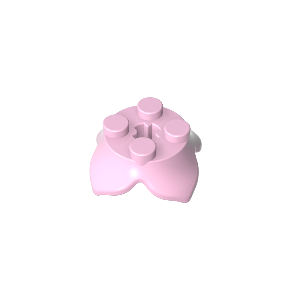 Plaque ronde 2 x 2 x 2/3 avec trou d'essieu et 4 extensions de lames-MyGobricksFr