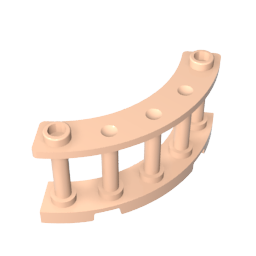 Quart de rond à 2 montants pour clôture à fuseaux 4 x 4 x 2-MyGobricksFr
