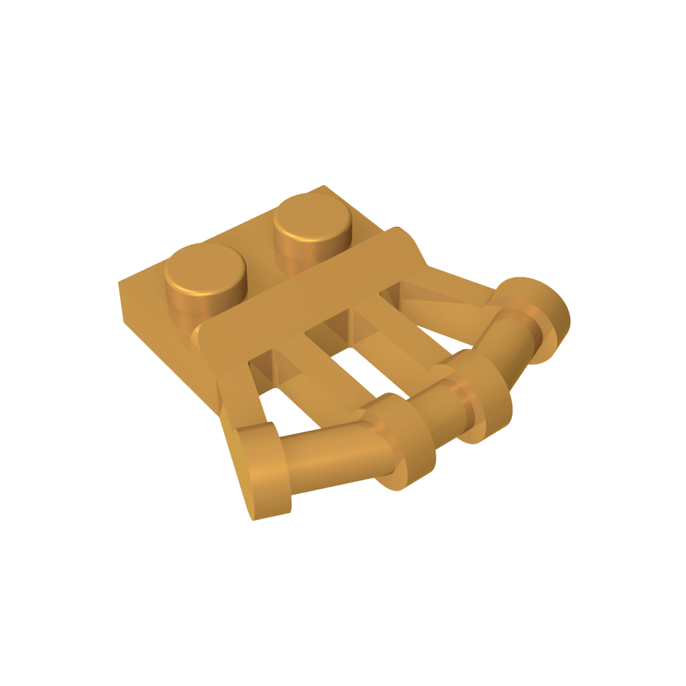Assiette spéciale 1 x 2 avec poignées inclinées sur le côté-MyGobricksFr