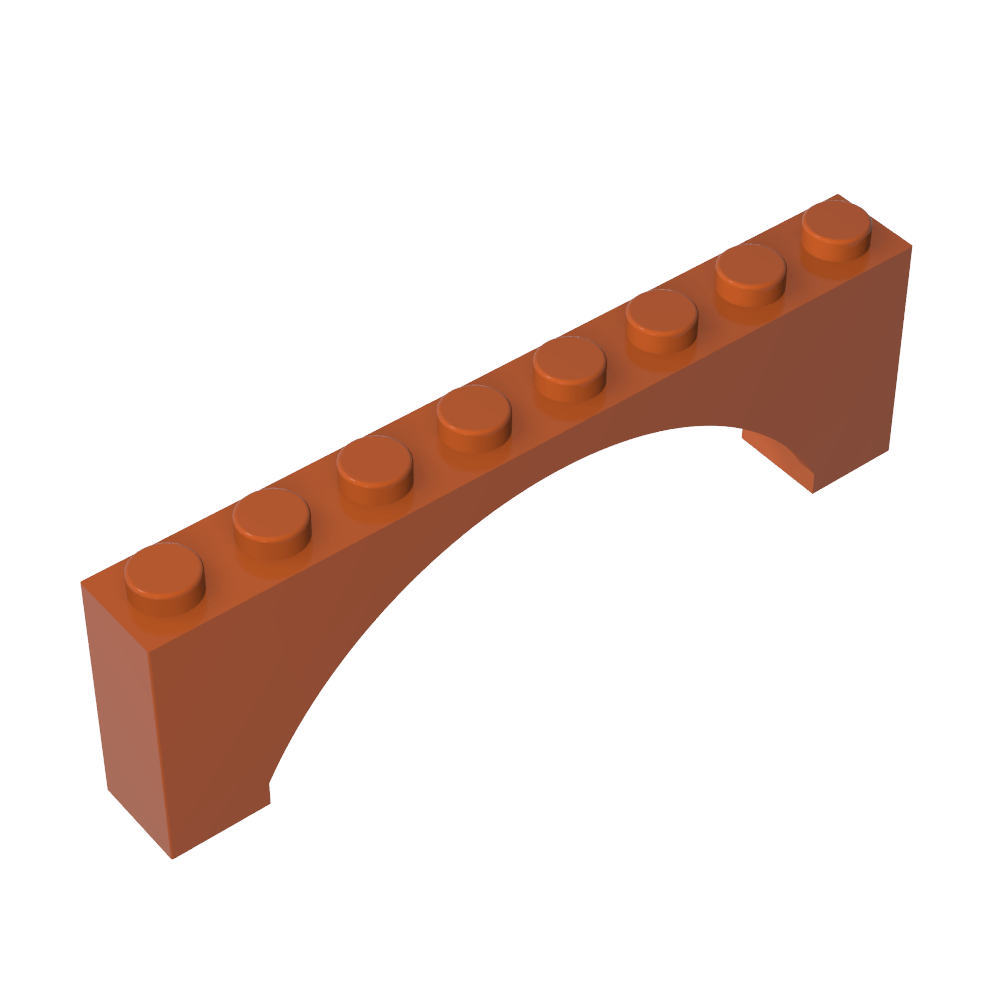 Arche en briques 1 x 8 x 2 surélevée-MyGobricksFr