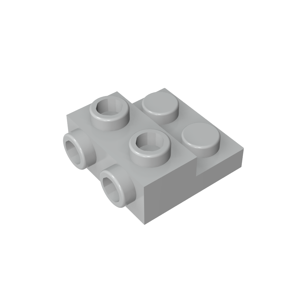 Plaque spéciale 2 x 2 x 0,667 avec deux goujons latéraux et deux goujons en relief-MyGobricksFr