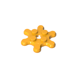 Plaque ronde 2 x 2 avec 6 dents d'engrenage / pétales de fleur-MyGobricksFr