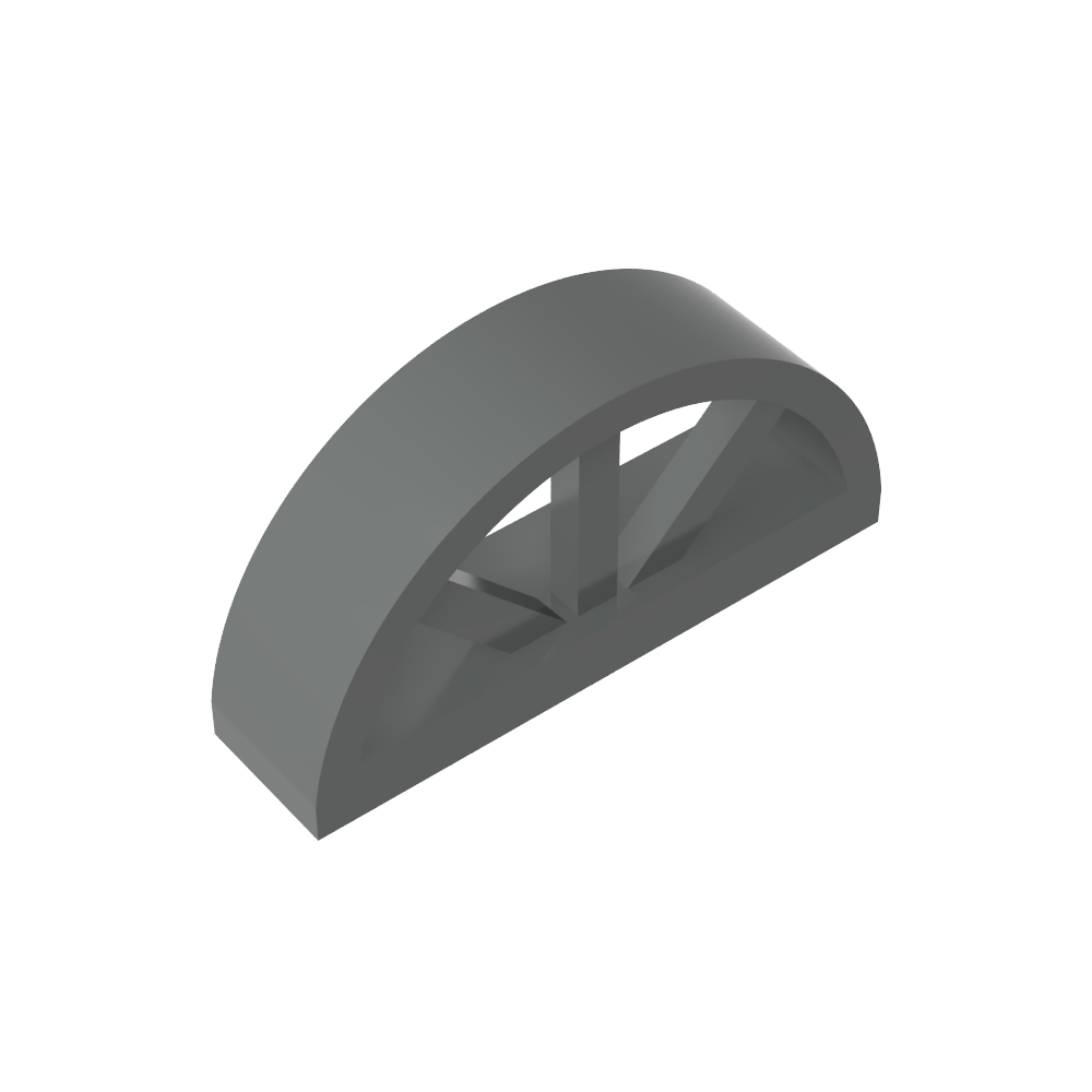 Fenêtre 1 x 4 x 1 2/3 avec linteau arrondi à rayons-MyGobricksFr