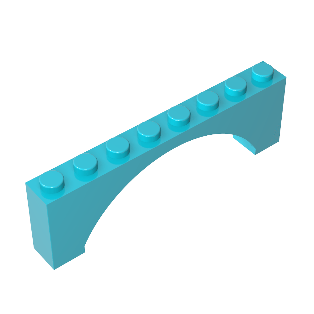 Arche en briques 1 x 8 x 2 surélevée-MyGobricksFr