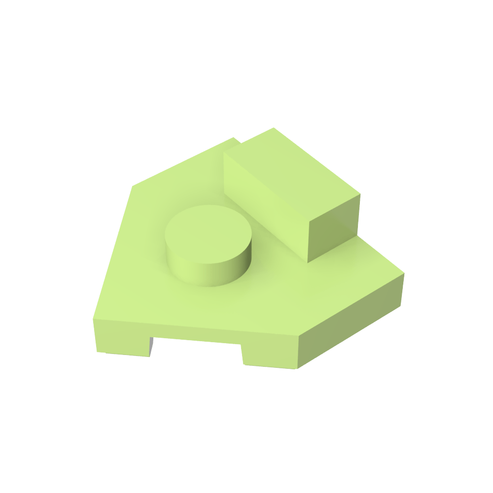 Plaque spéciale 2 x 2, coin, goujon central, languette surélevée 1 x 1/2-MyGobricksFr