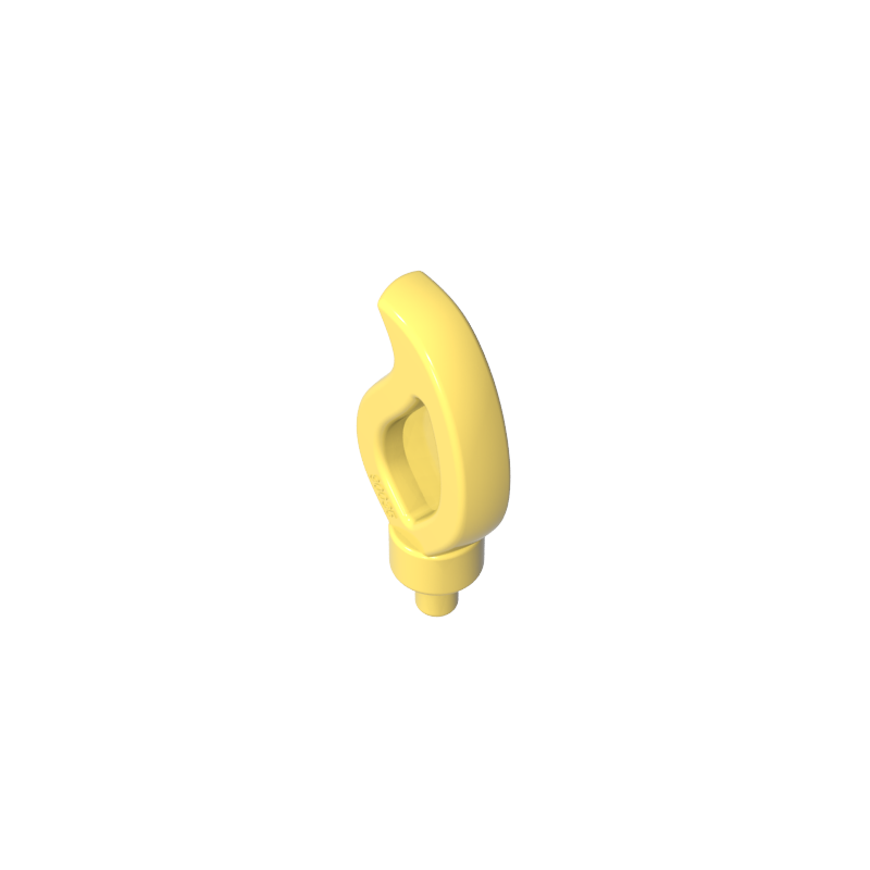 Ondulation droite arrondie simple avec petite extrémité à épingle (flamme de bougie)-MyGobricksFr