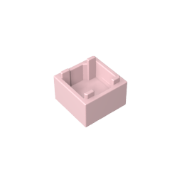 Conteneur, boîte 2 x 2 x 1 – Ouverture sur le dessus avec fond intérieur plat-MyGobricksFr