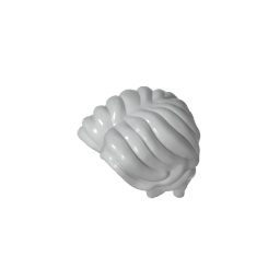 Silhouette, cheveux courts ondulés avec raie au milieu-MyGobricksFr