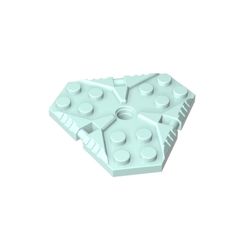 Central Hole Energy Shield Triangular Base