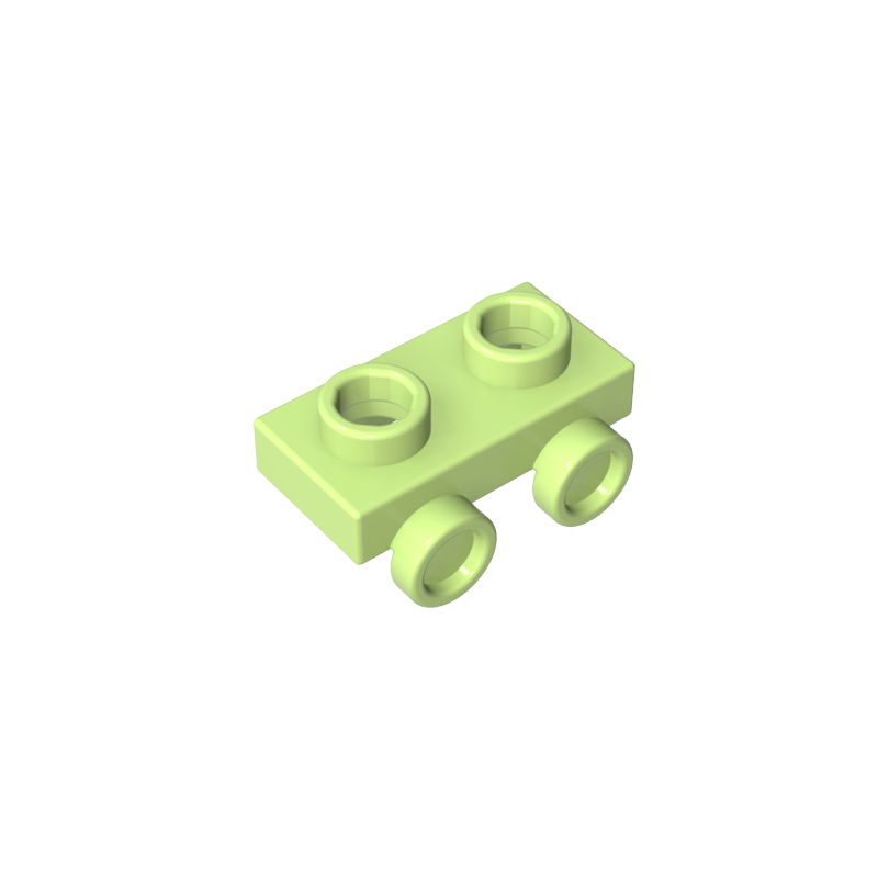 Plaque modifiée 1 x 2 avec 2 points saillants-MyGobricksFr
