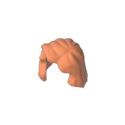 Silhouette féminine, cheveux mi-longs avec raie sur l'épaule droite-MyGobricksFr