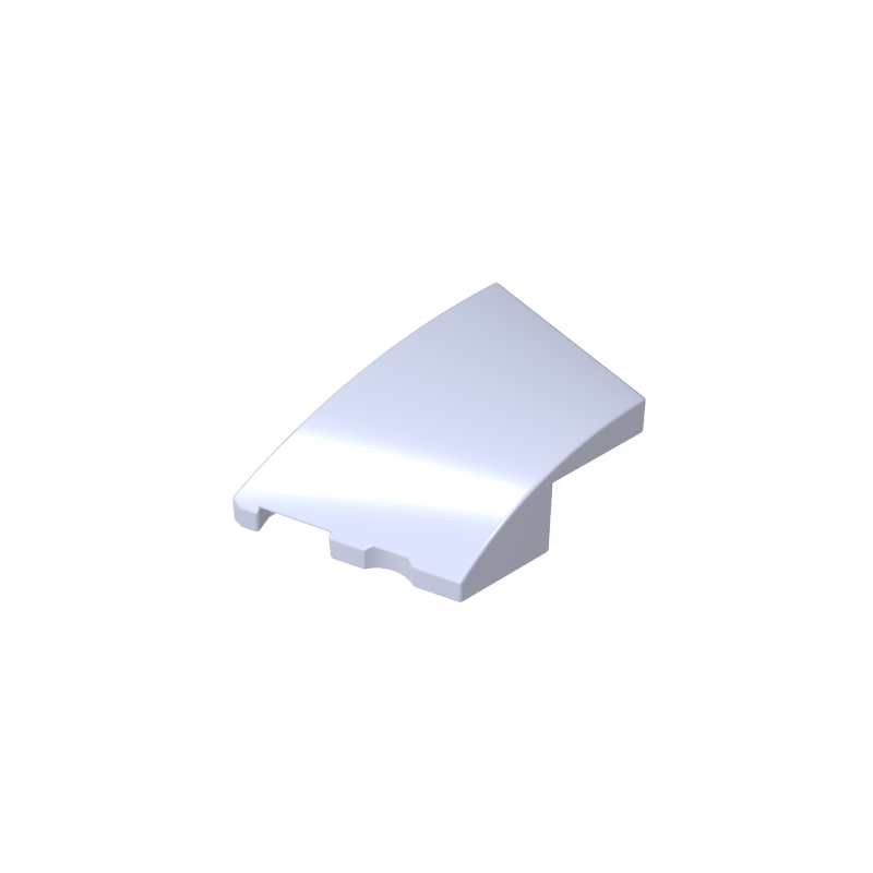 3x2 wedge-shaped curved brick (left)