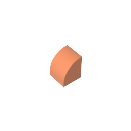 1x1x1 curved brick