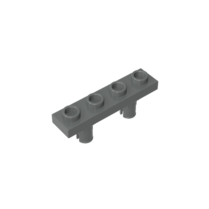 1x4 with double bolts at the bottom
