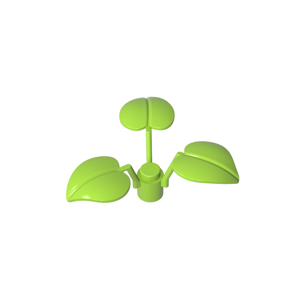 Plante, 1 x 1 x 2/3 - 3 grandes feuilles-MyGobricksFr