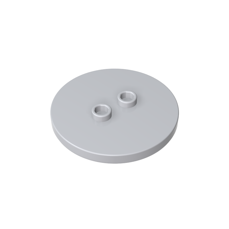 Plaque ronde spéciale 4 x 4 avec 2 goujons [Lisse]-BricksBulk.Fr