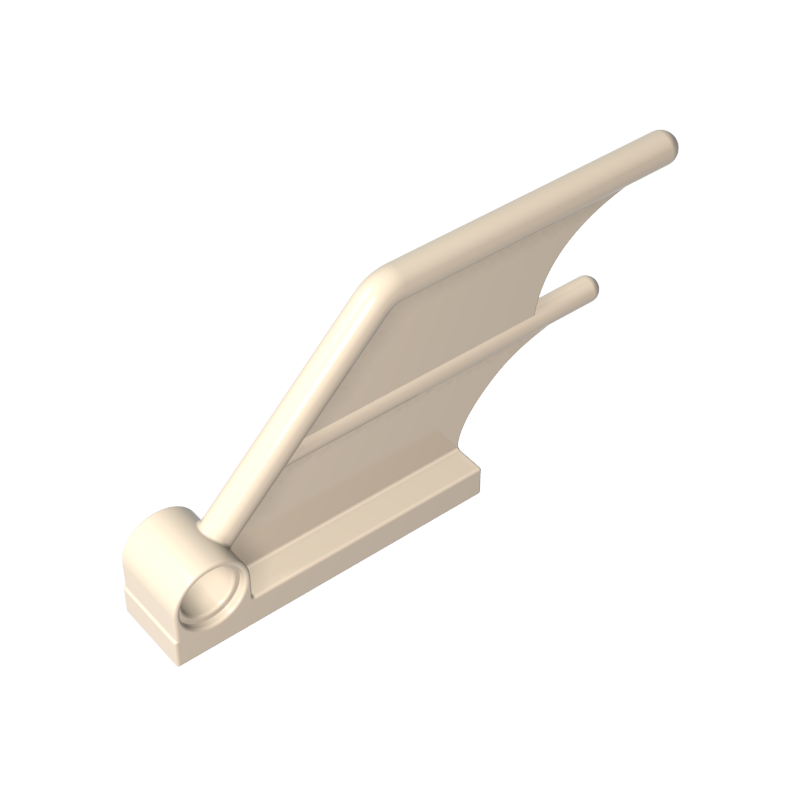 1x4 special-shaped light plate with bolt holes for the wing of the Batmobile