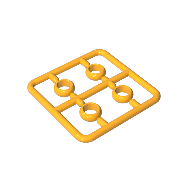 Rings Gold Rings Lord of the Rings 4 pieces per plate