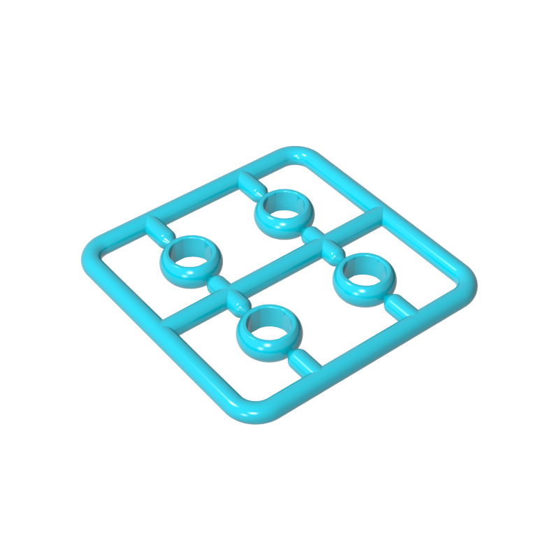 Rings Gold Rings Lord of the Rings 4 pieces per plate