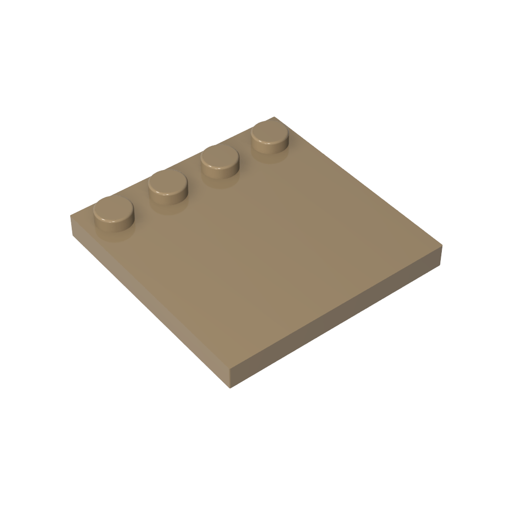 Plaques spéciales 4 x 4 avec goujons sur un bord [Lisse]-MyGobricksFr