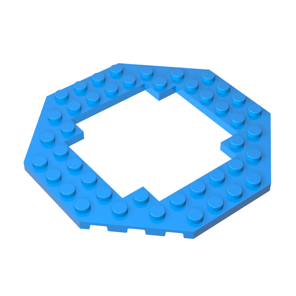 Assiette spéciale 10 x 10 octogonale à centre ouvert-MyGobricksFr