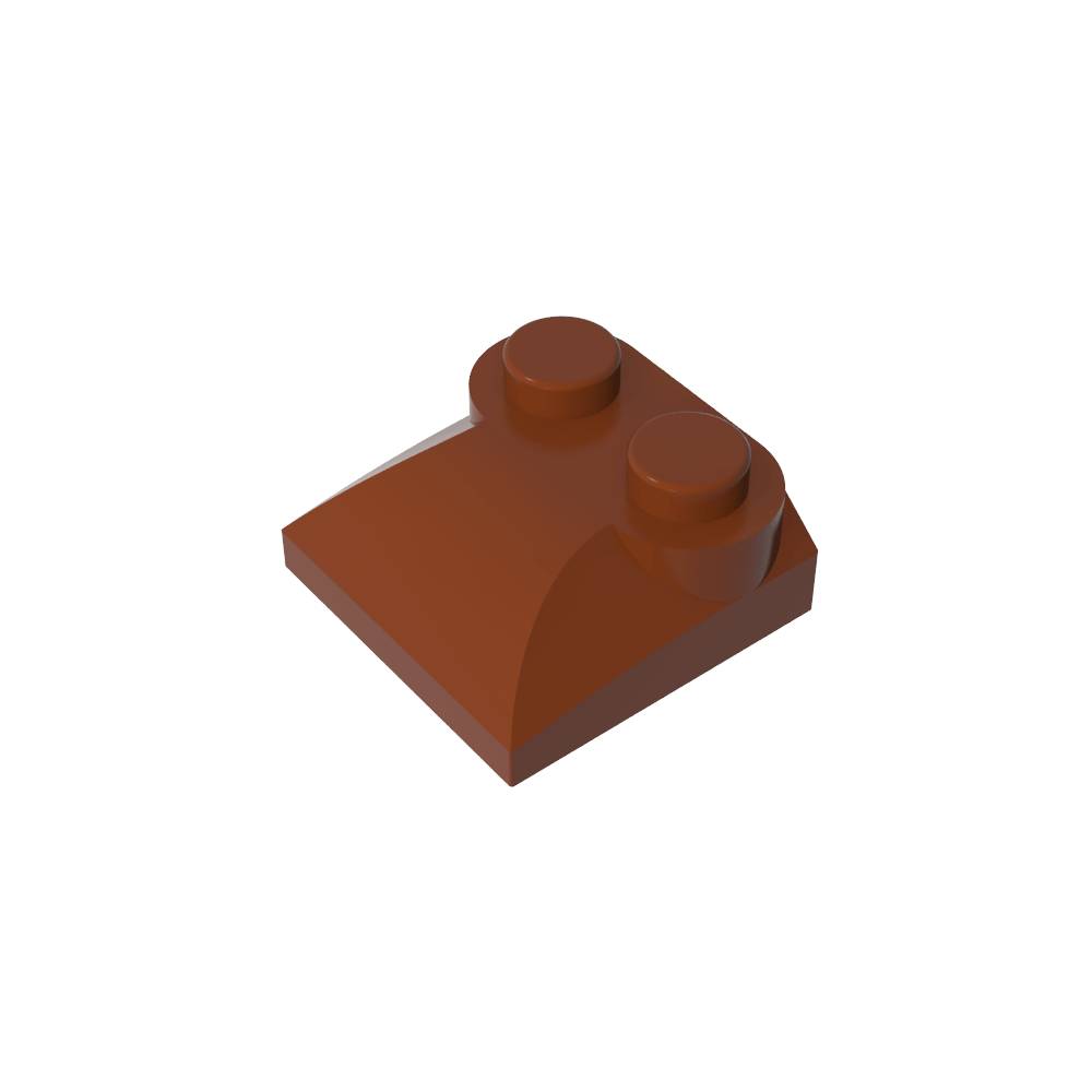 Brique courbe 2 x 2 x 2/3, deux montants et extrémité en pente courbe-MyGobricksFr