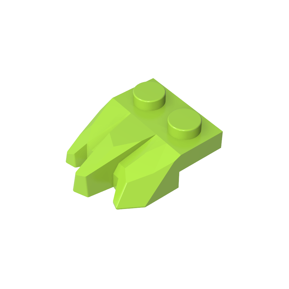 Assiette spéciale 2 x 3 avec roches-MyGobricksFr