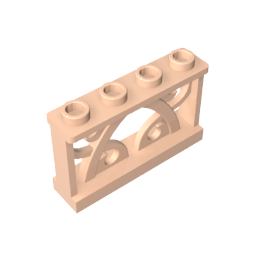 Clôture ornée 1 x 4 x 2 avec 4 montants-MyGobricksFr