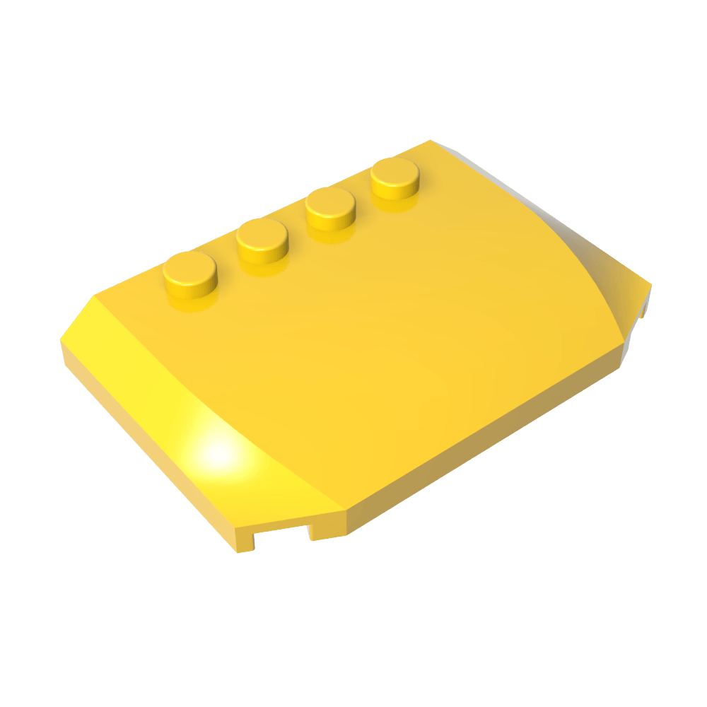 Toit incurvé en pente 4 x 6 x 2/3 à triple courbure avec 4 montants-MyGobricksFr