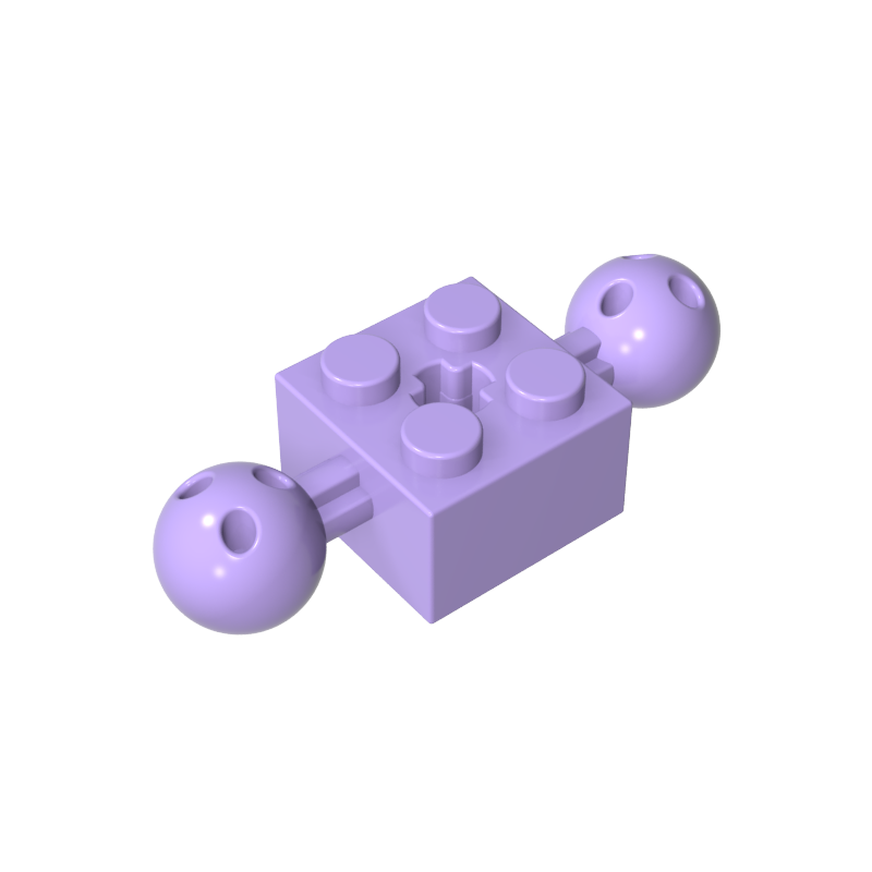 2x2 Brick with ball joints on both sides