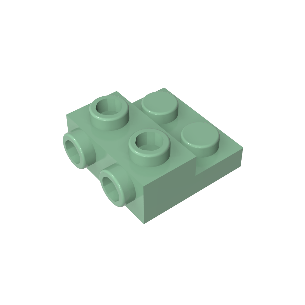 Plaque spéciale 2 x 2 x 0,667 avec deux goujons latéraux et deux goujons en relief-MyGobricksFr