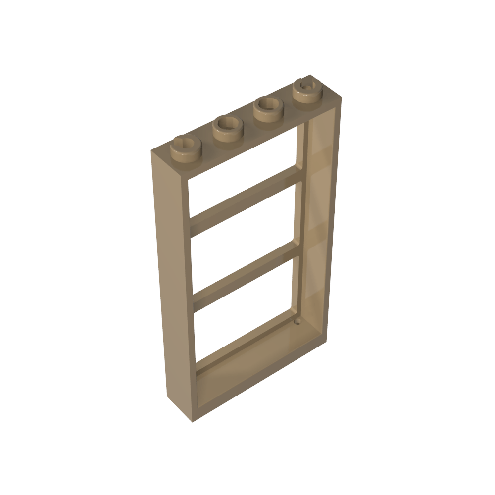 Cadre de fenêtre 1 x 4 x 6 avec 3 carreaux-MyGobricksFr