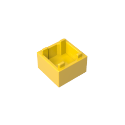 Conteneur, boîte 2 x 2 x 1 – Ouverture sur le dessus avec fond intérieur plat-MyGobricksFr