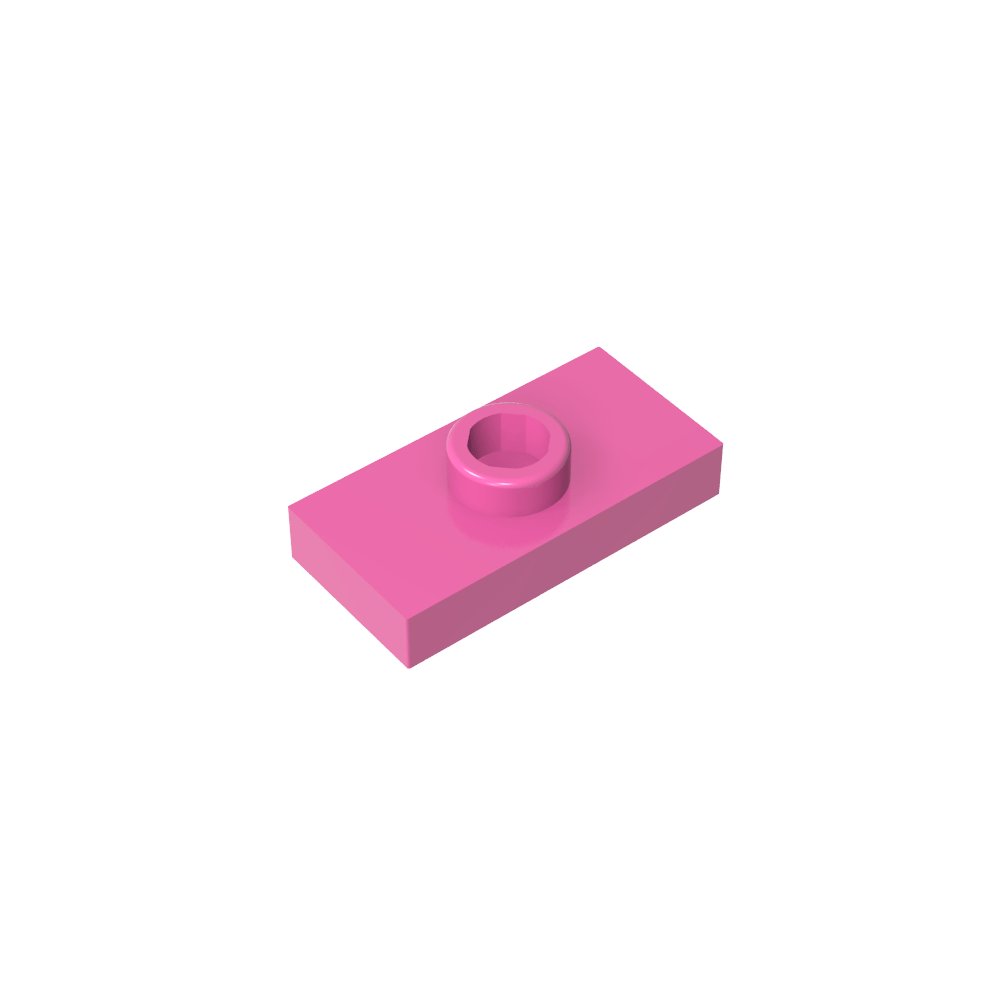 Plaque spéciale 1 x 2 avec 1 goujon rainuré et support de goujon intérieur (cavalier)-MyGobricksFr
